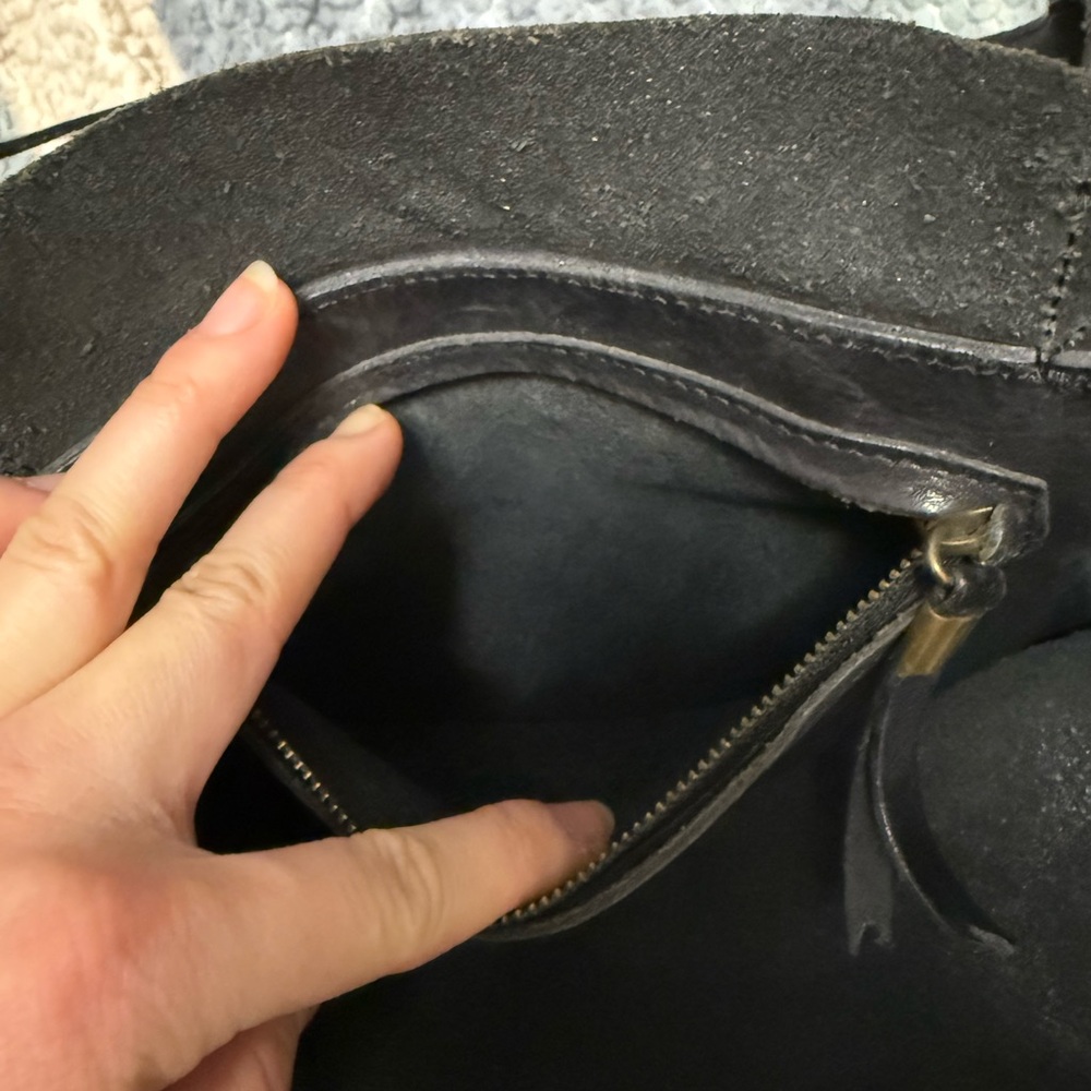 Madewell Black Leather Tote Bag - Picture 3 of 6
